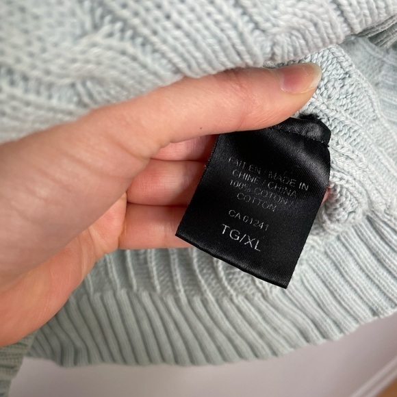 Simons cotton cable knit v neckline preppy sweater - Picture 6 of 8